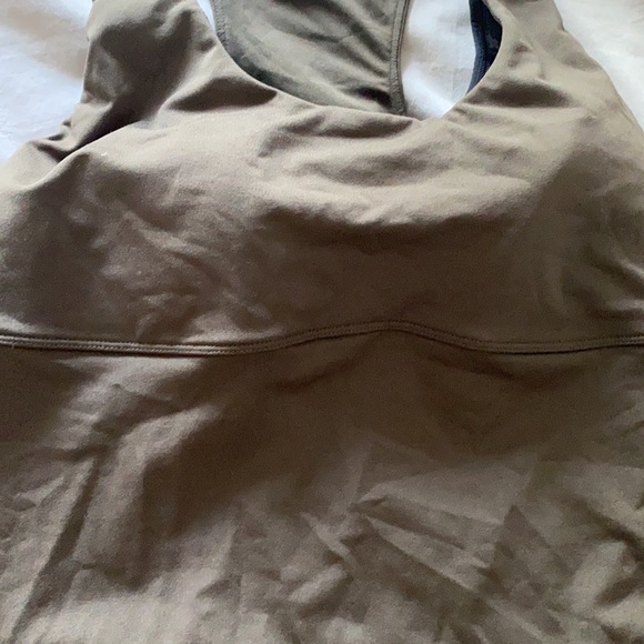 Athleta Racerback Tank w Bra, Size 36D dark brown - Picture 3 of 7